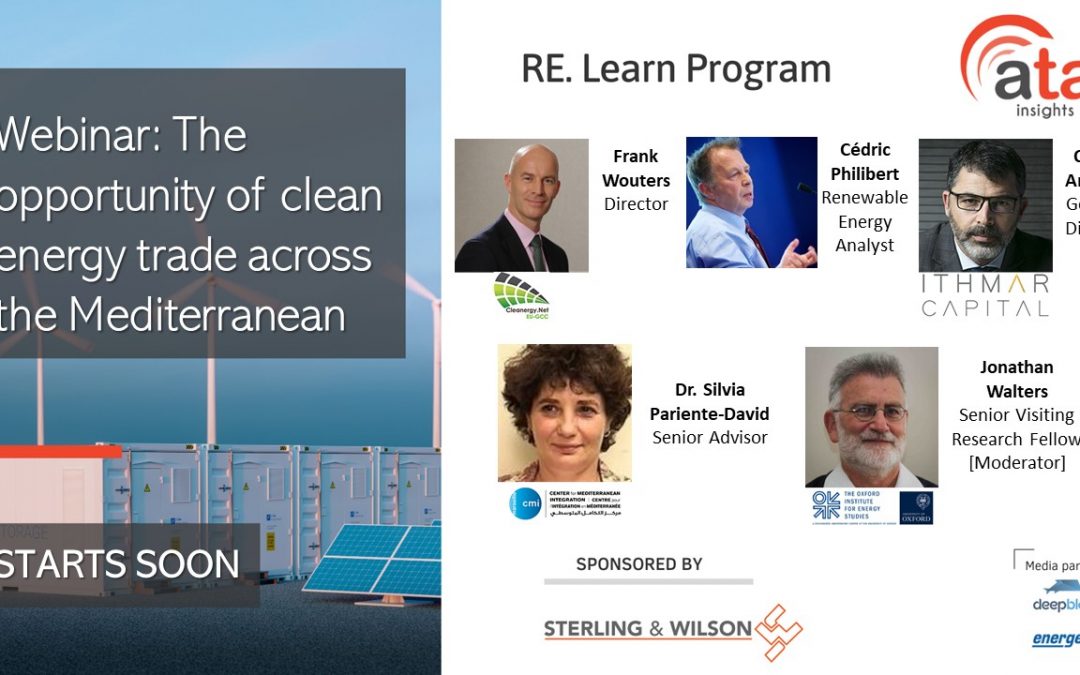 Recording and presentations: The opportunity of clean energy trade across the Mediterranean