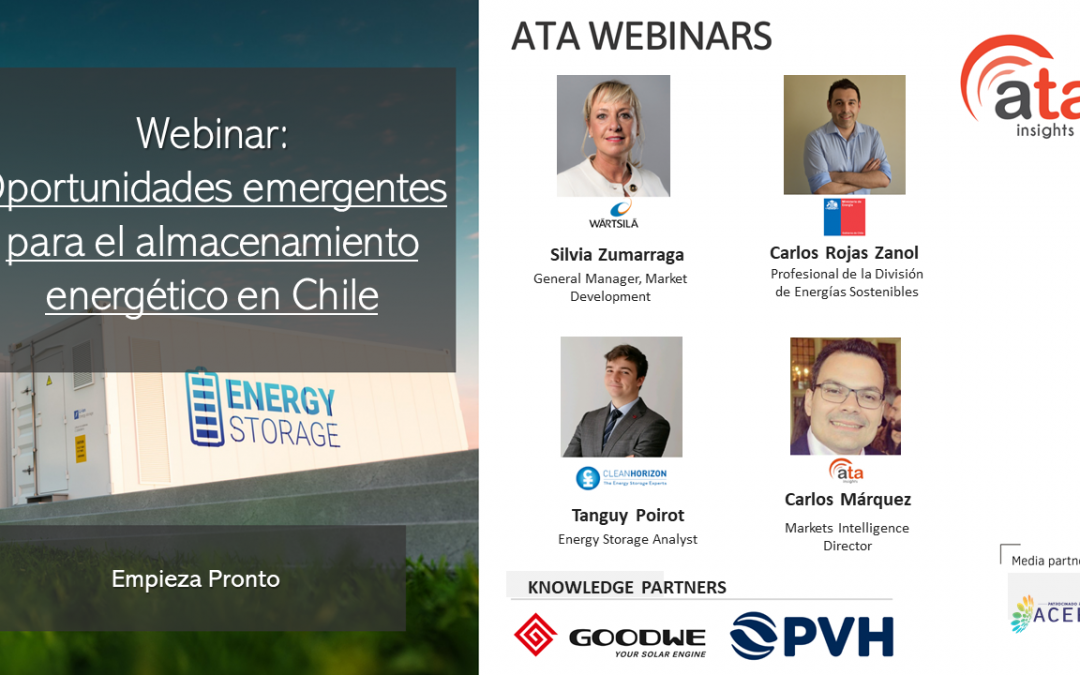 Materiales del webinar: Oportunidades emergentes para el almacenamiento energético en Chile
